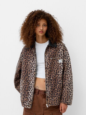Veste mi-saison Bershka en beige : devant