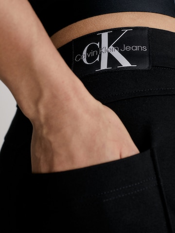 Calvin Klein Jeans Wide leg Broek in Zwart