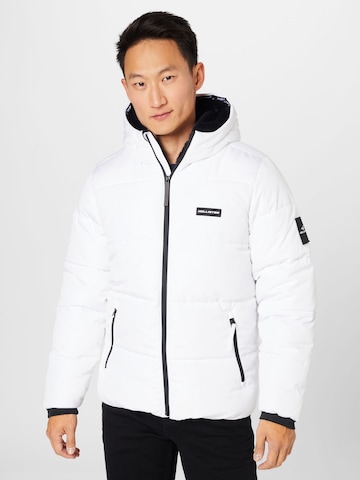 Veste d’hiver 'WIDE CHANNEL' HOLLISTER en blanc : devant