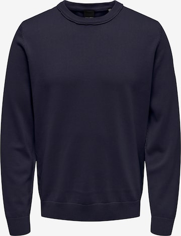 Only & Sons Sweater 'CLARK' in Blue: front