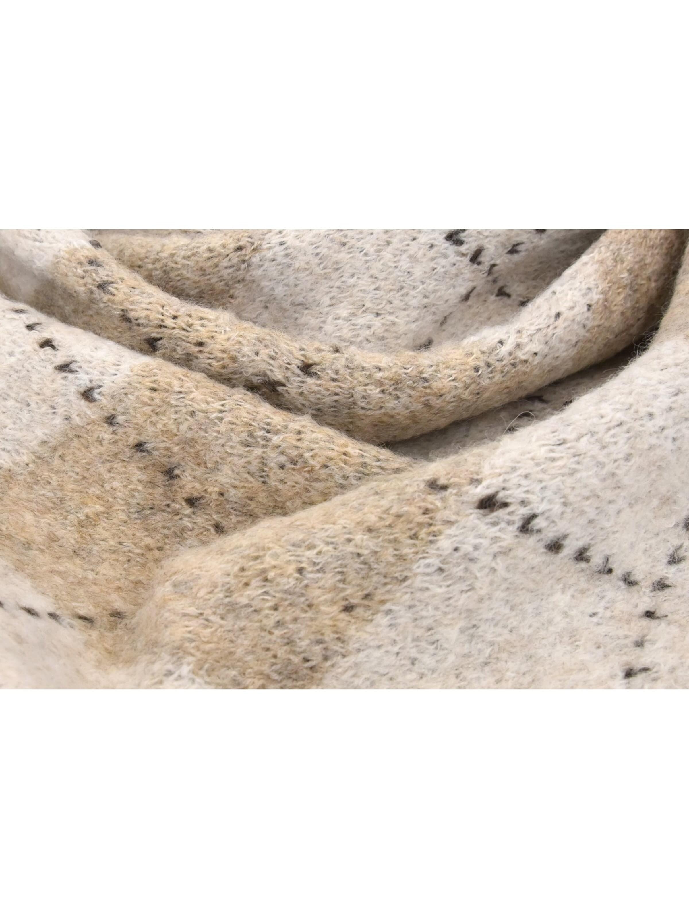 styleBREAKER Tuch 'Strick Dreieckstuch mit Argyle Muster & Wendeseite'‌‌‌‌‌‌ in Beige