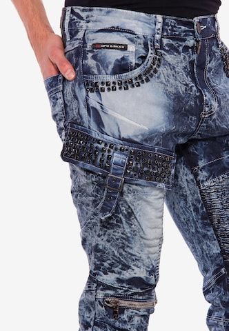 CIPO & BAXX Regular Cargojeans 'Sunburst' in Blauw