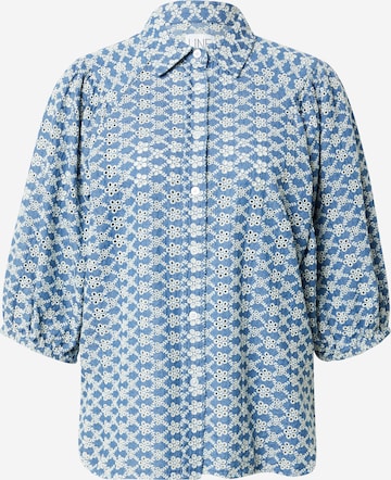 Line of Oslo Blouse 'Drops' in Blue: front
