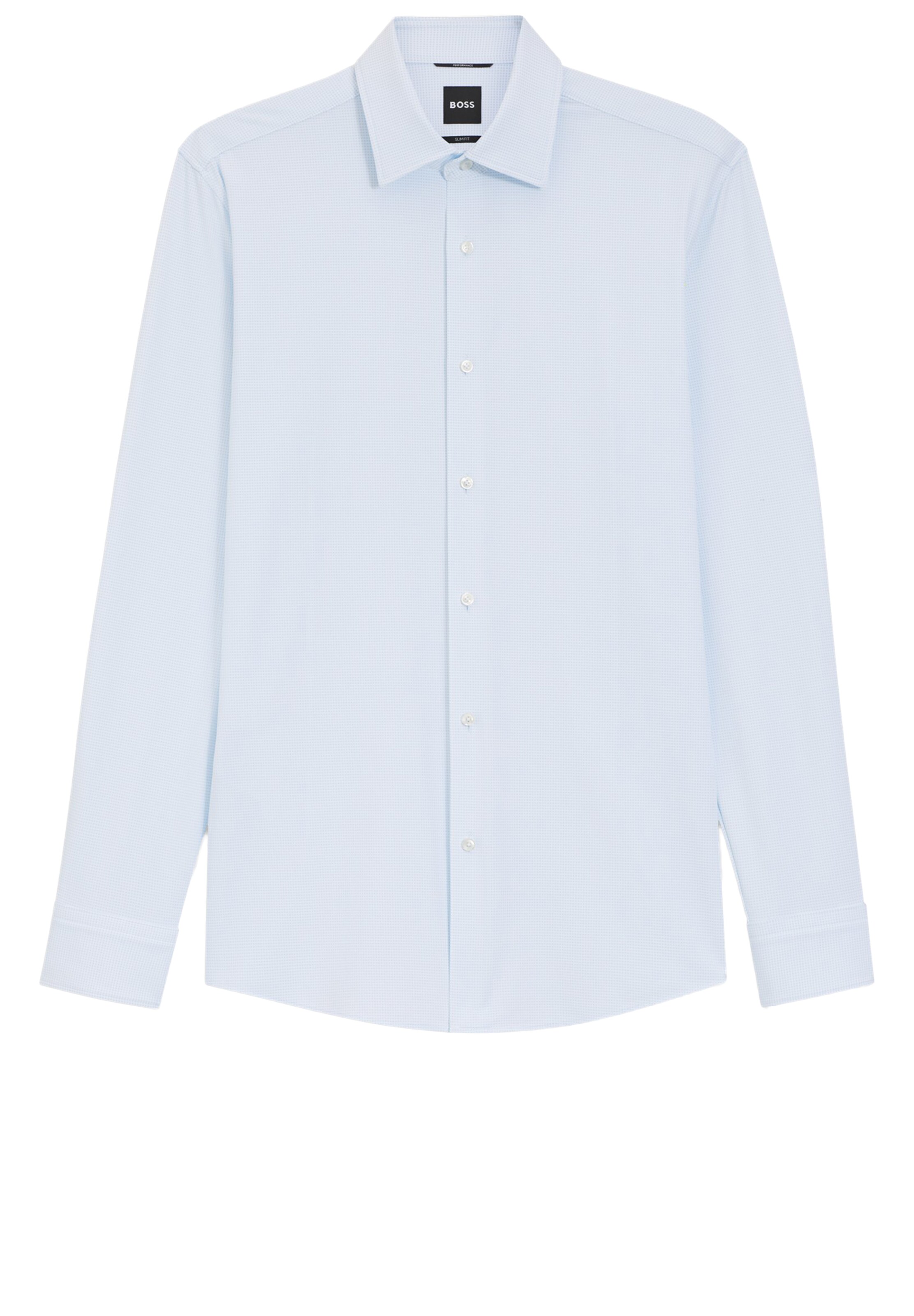 BOSS Slim Fit Hemd 'Hank' in Blau: Vorderseite