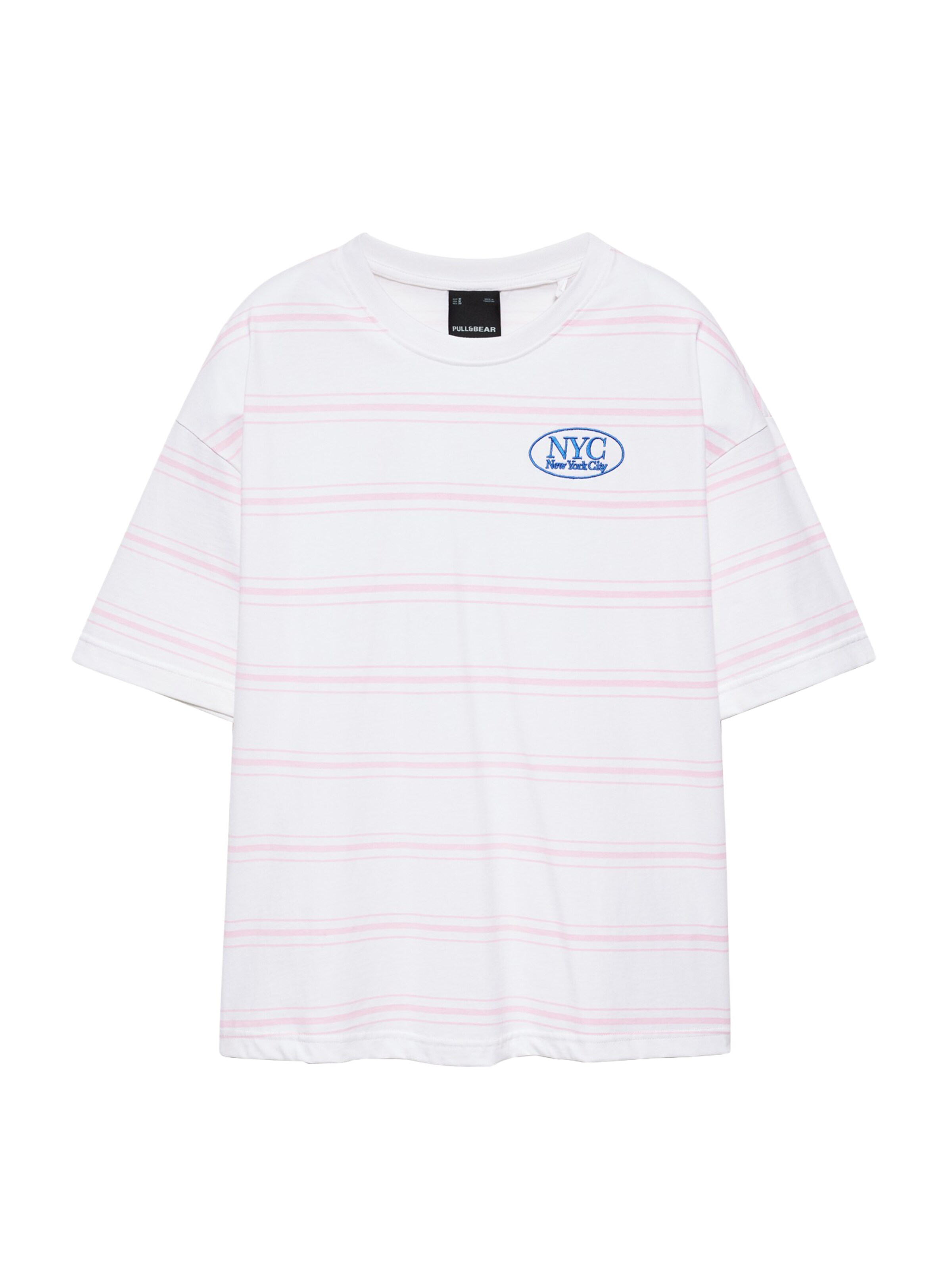 zafir / rózsaszín / fehér Pull&Bear Póló - XS, Termék nézet