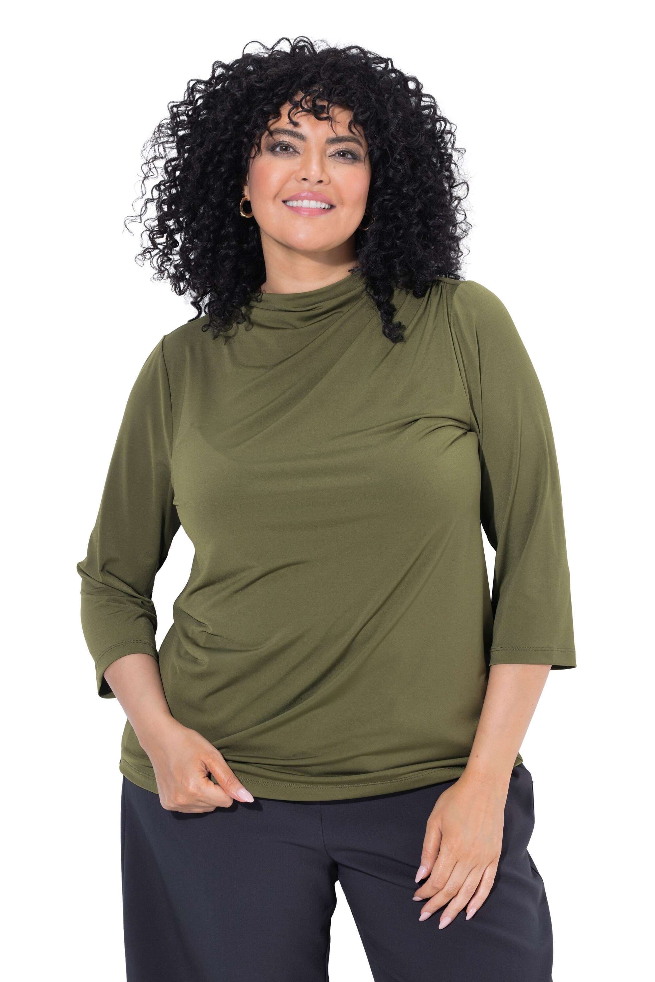 Ulla Popken Shirt in Grün: Vorderseite
