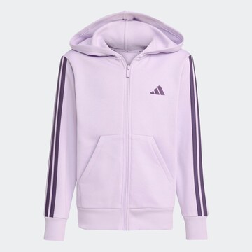 ADIDAS SPORTSWEAR Athletic Zip-Up Hoodie 'Essentials' in Purple