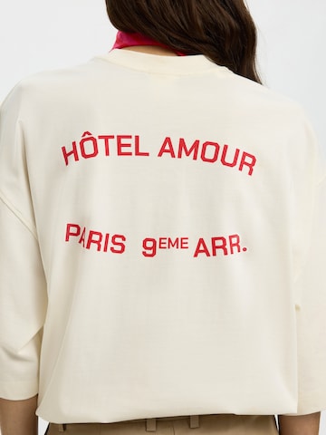 SELECTED Oversized bluse 'Selected x Hotel Amour' i beige