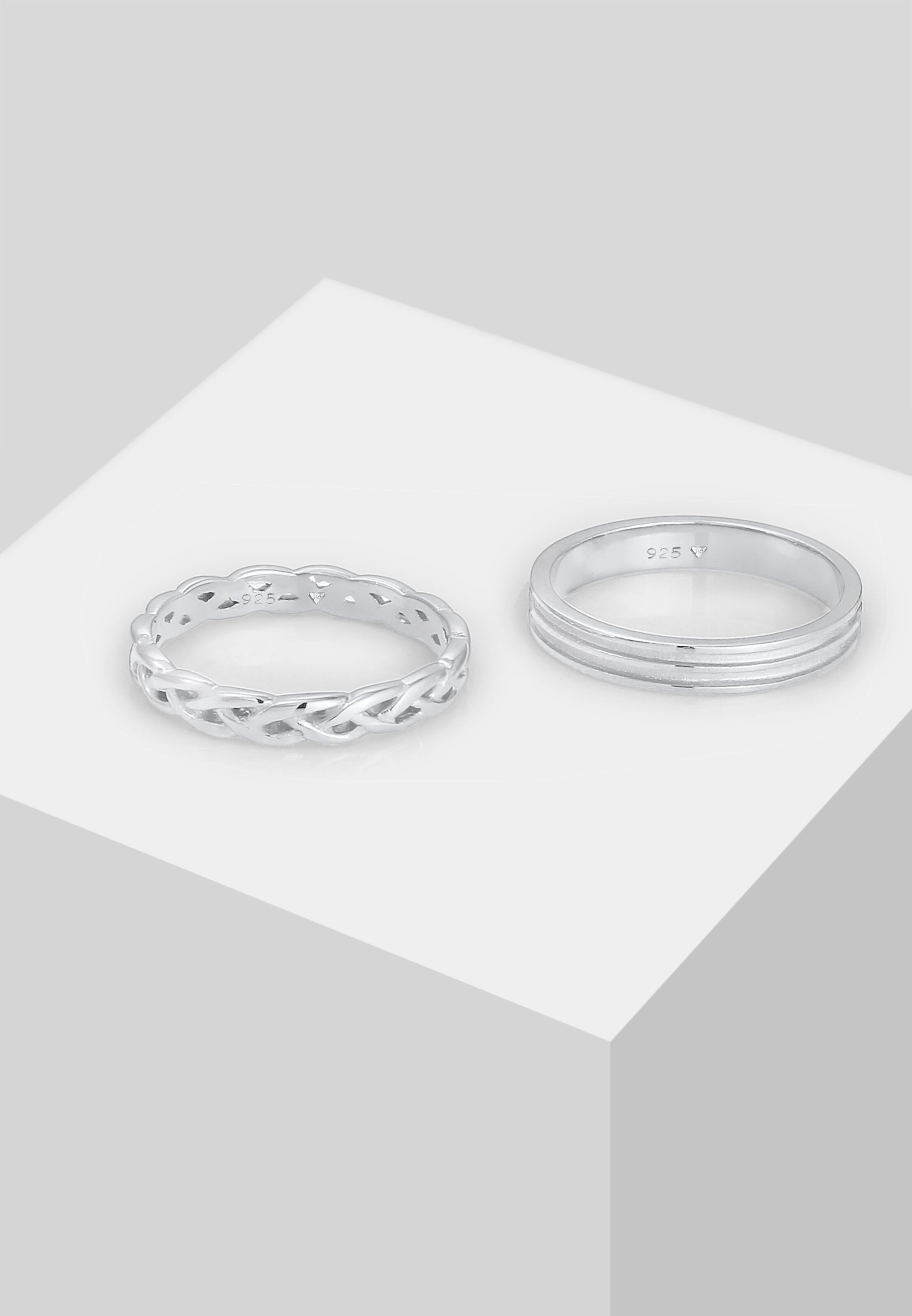 ELLI Ring Bandring, Twisted in Silber