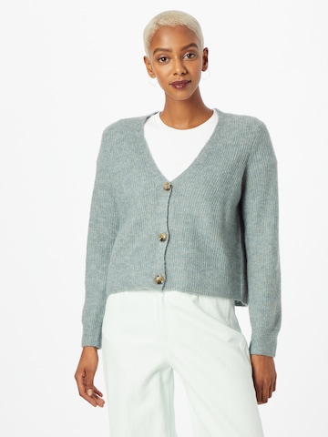 PIECES Knit Cardigan 'Ellen' in Blue: front