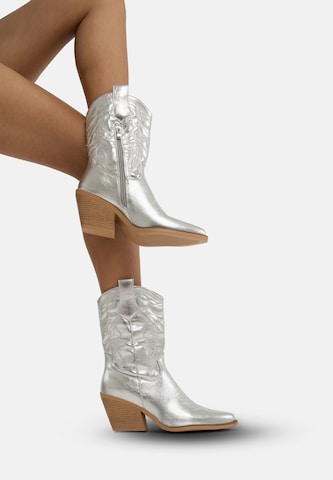 Salinyang Cowboylaarzen in Zilver