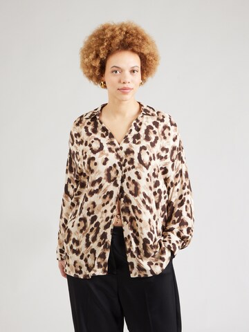Vero Moda Curve Blus 'VMCAnna' i beige: framsida