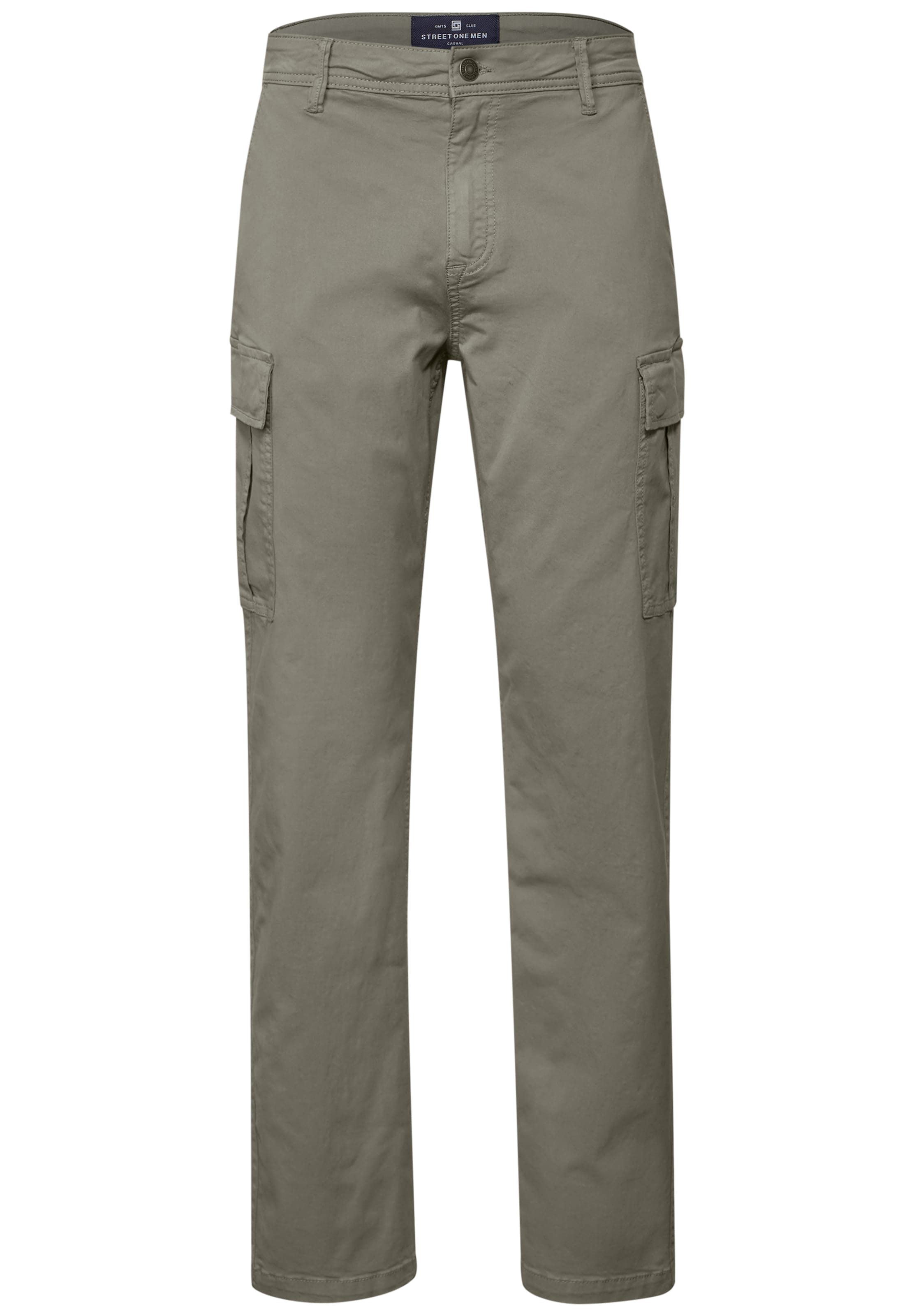 Street One MEN Loosefit Straight Leg Cargo Hose in Grün: Vorderseite