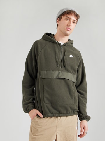 Nike Sportswear Пуловер 'CLUB' в зелено: отпред