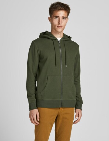 JACK & JONES Sweat jacket in Green: front