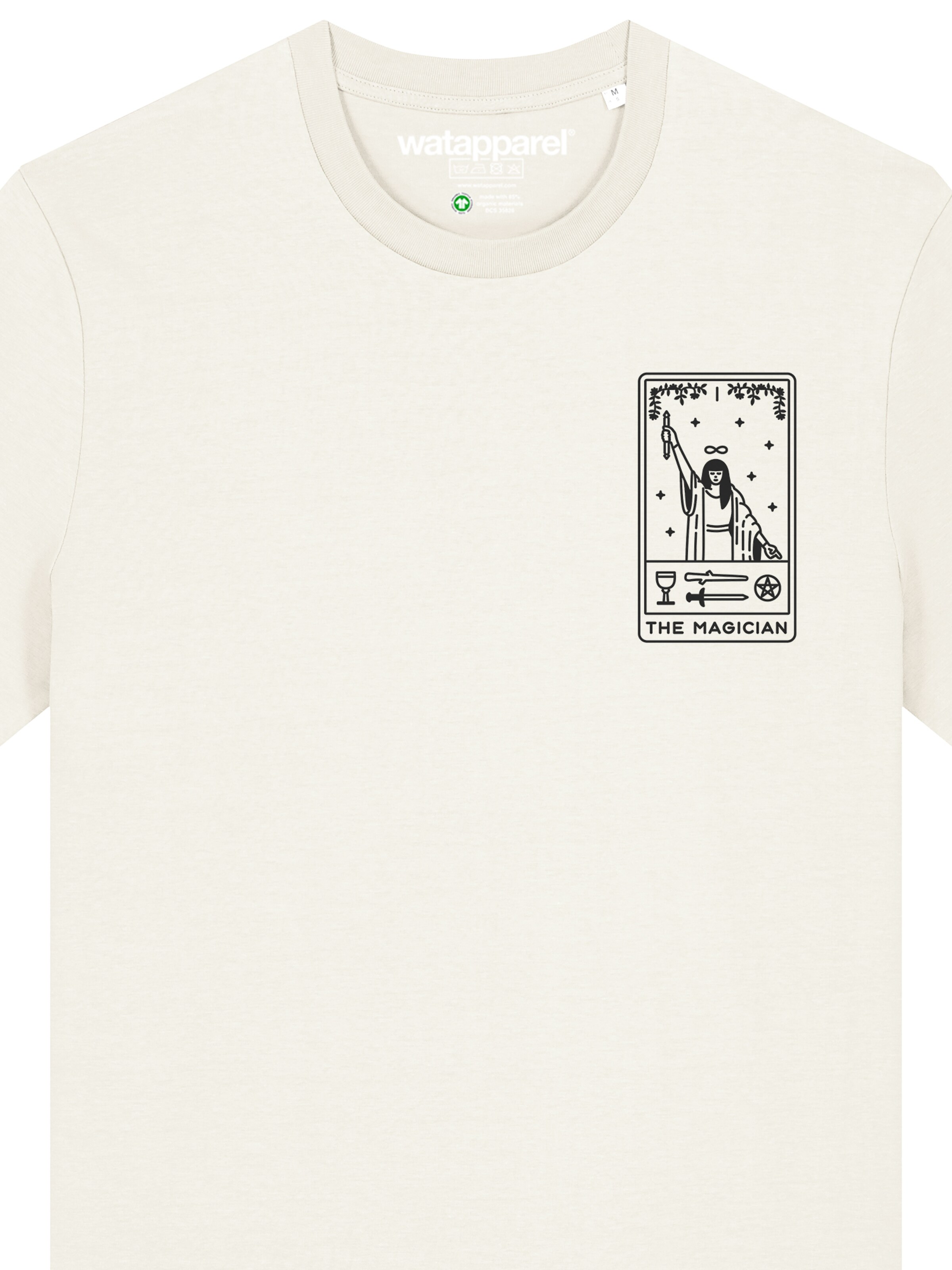 Maglietta 'Tarot The Magician' di Watapparel in bianco