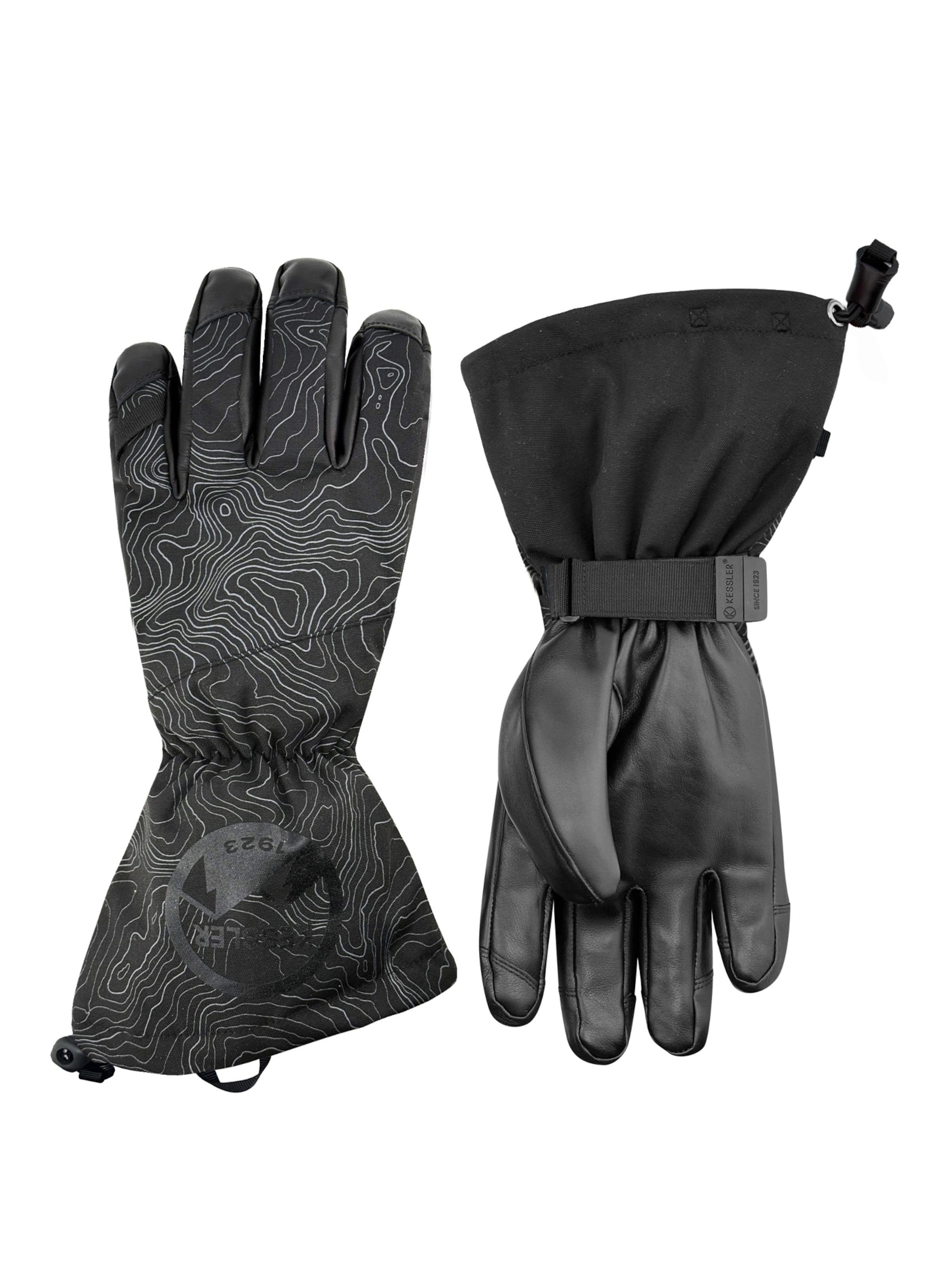 KESSLER Full Finger Gloves 'WALLIS' in Black: front