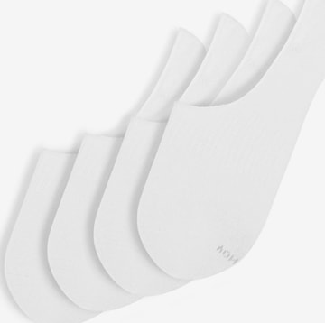 Von Jungfeld Ankle Socks 'ESSENTIAL INVISIBLE' in White: front