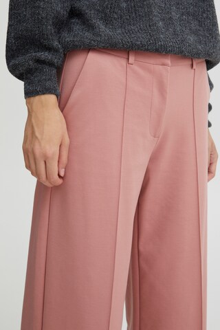 ICHI Wide leg Pleated Pants 'KATE' in Pink