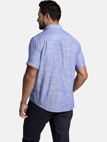 Jan Vanderstorm Comfort fit Button Up Shirt 'Dankward' in Blue