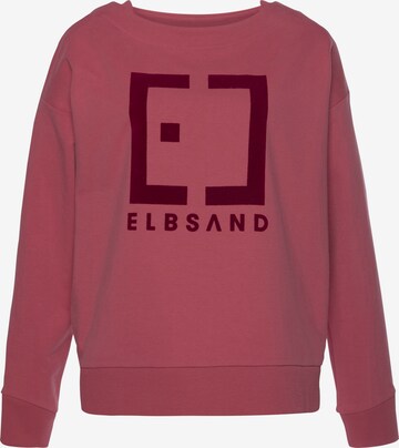 Sweat-shirt Elbsand en rouge : devant