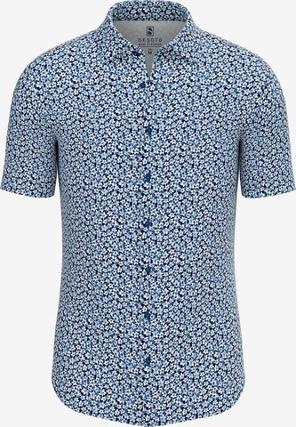 DESOTO Slim fit Button Up Shirt 'Kent' in Blue: front