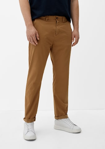 s.Oliver Regular Chino in Bruin: voorkant