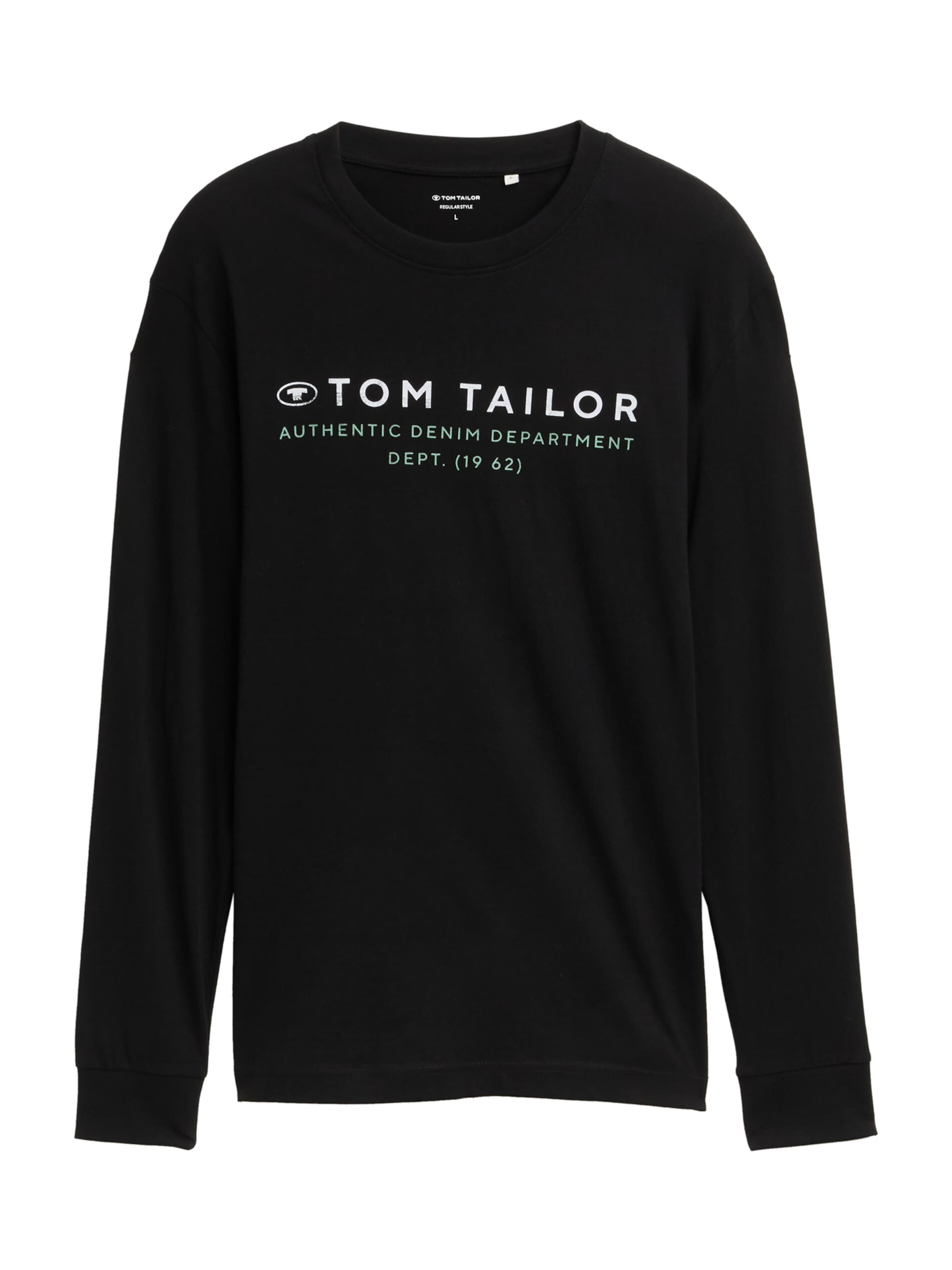 T-Shirt TOM TAILOR en noir : devant