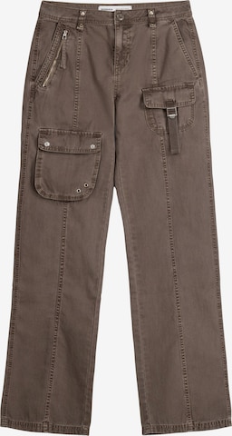 Bershka Loosefit Broek in Beige: voorkant