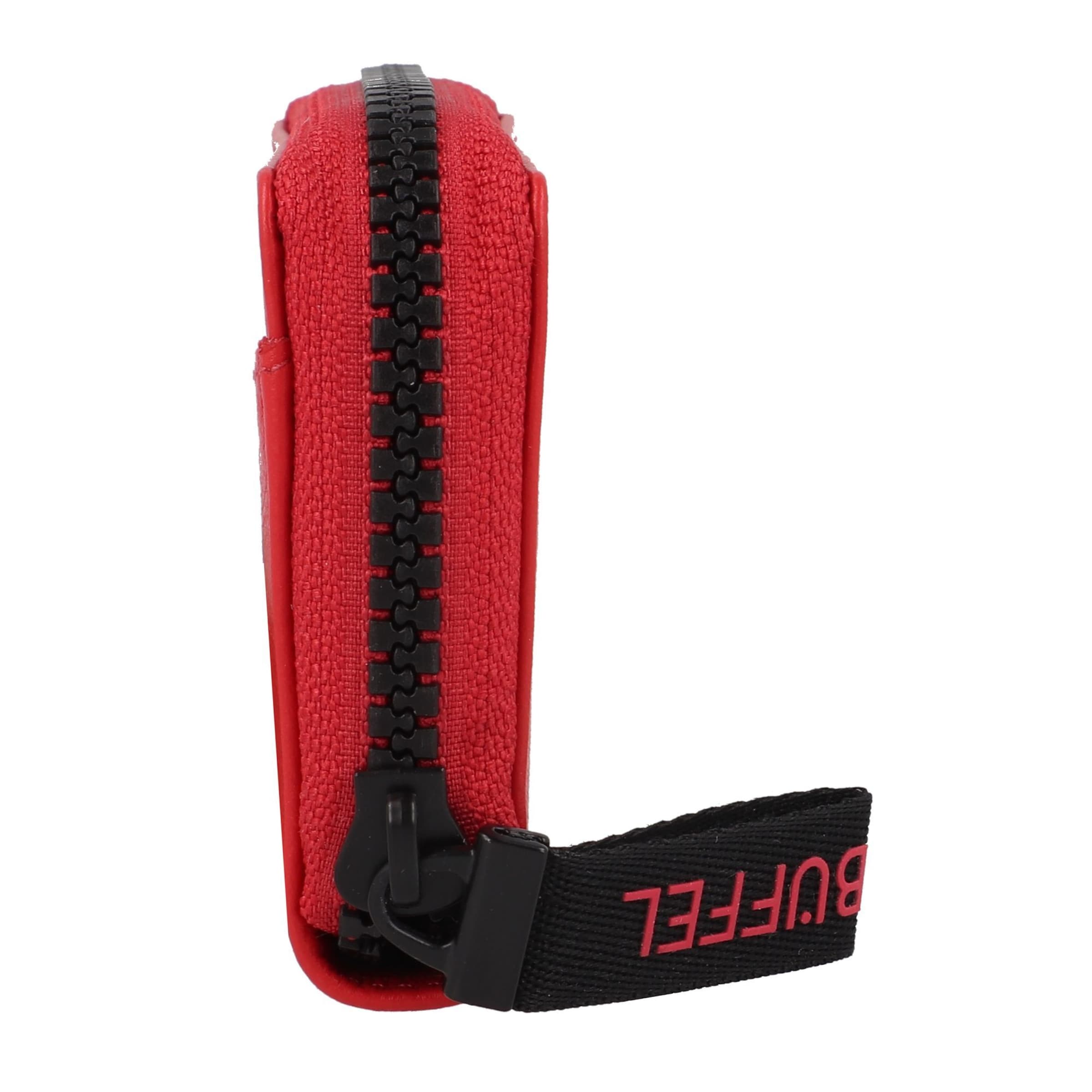 Porte-monnaies 'Capri' Braun Büffel en rouge