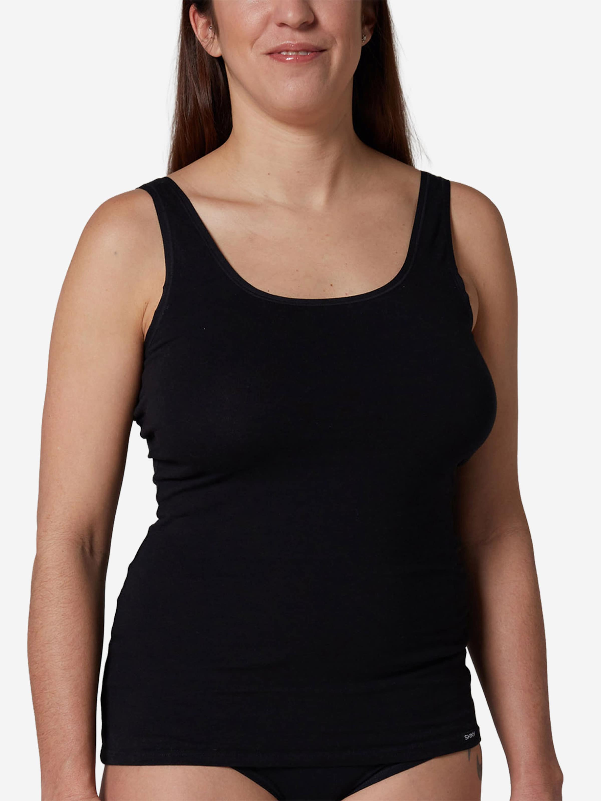 Skiny Top ' Cotton Advantage ' in Black: front