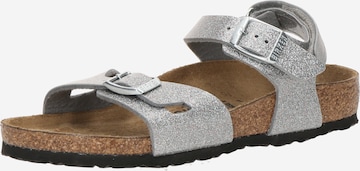 BIRKENSTOCK Öppna skor 'Rio' i silver: framsida
