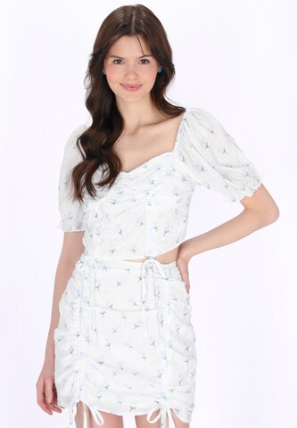 MYMO Blouse 'Young Fashion' in Wit: voorkant