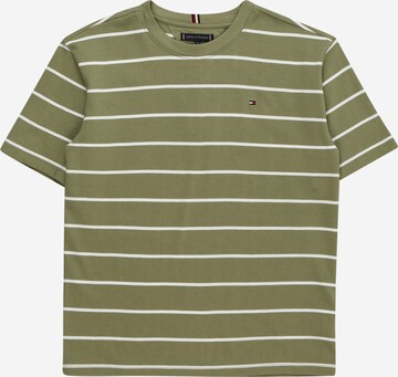 T-Shirt TOMMY HILFIGER en vert : devant