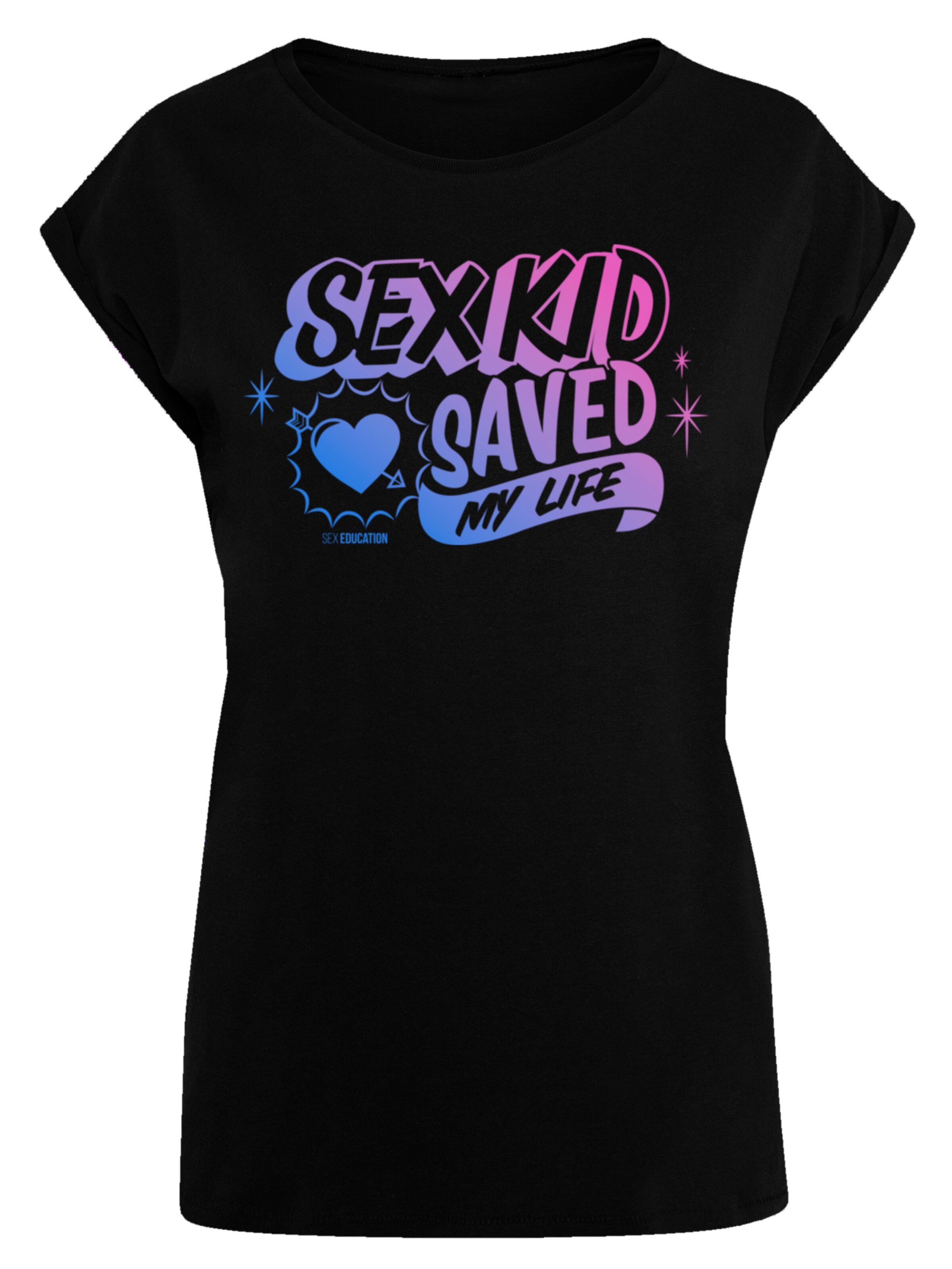 T-shirt 'Sex Education Sex Kid Blend Netflix TV Series' F4NT4STIC en noir : devant