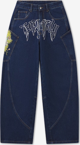 mėlyna Ed Hardy Laisvas Džinsai 'Gothic Skull': priekis