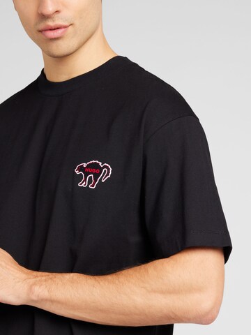 HUGO Shirt 'Dimonade' in Black