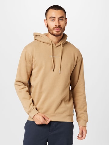 TOM TAILOR DENIM Sweatshirt in Beige: front