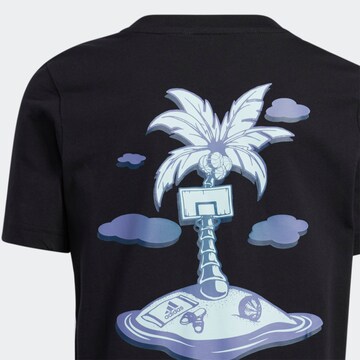 T-Shirt fonctionnel 'Summer Hoops' ADIDAS PERFORMANCE en noir