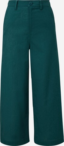QS Wide leg Pants in Green: front