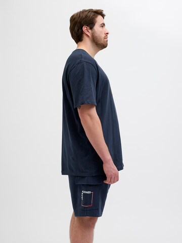 mėlyna Jack & Jones Plus Marškinėliai 'JJHUDSON'