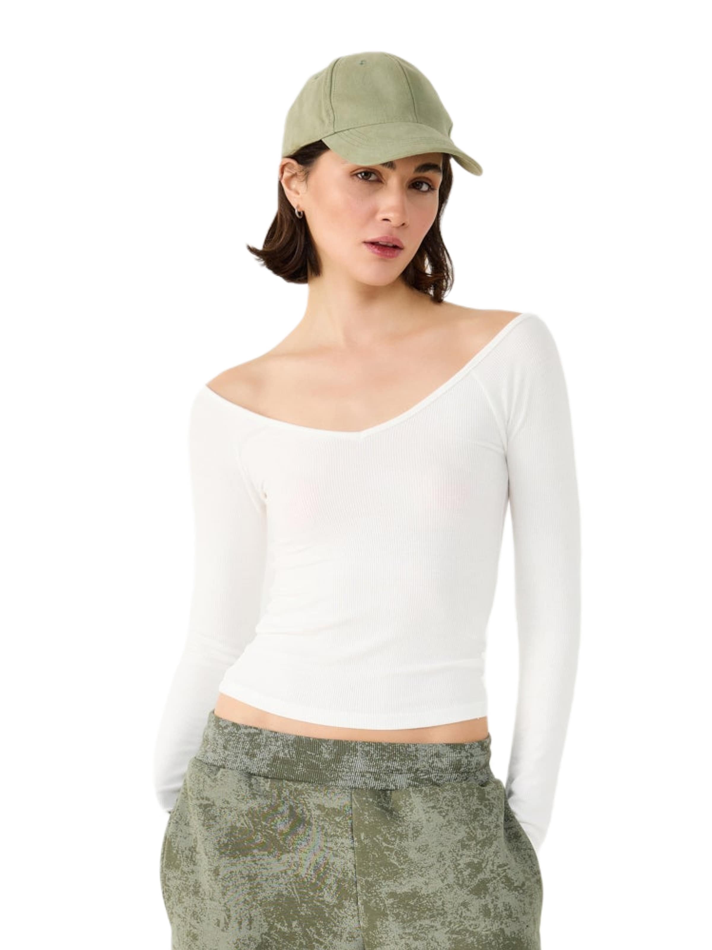 No Matter What Shirt in Beige: voorkant