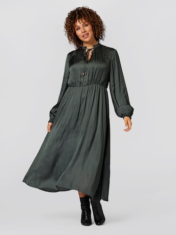 Guido Maria Kretschmer Curvy Shirt Dress 'Juana' in Green: front