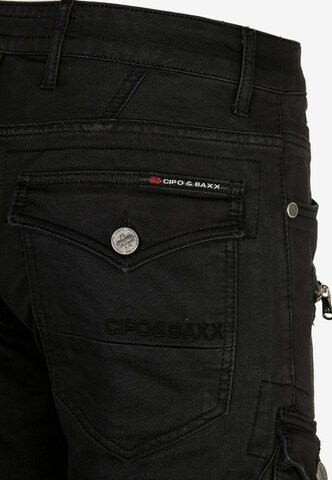 CIPO & BAXX Regular Cargohose 'Worked' in Schwarz