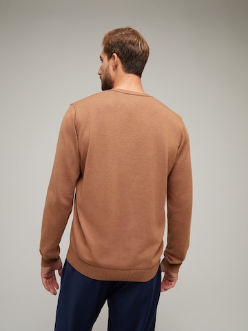 ABOUT YOU x Kevin Trapp Knit Cardigan 'Marcel' in Brown