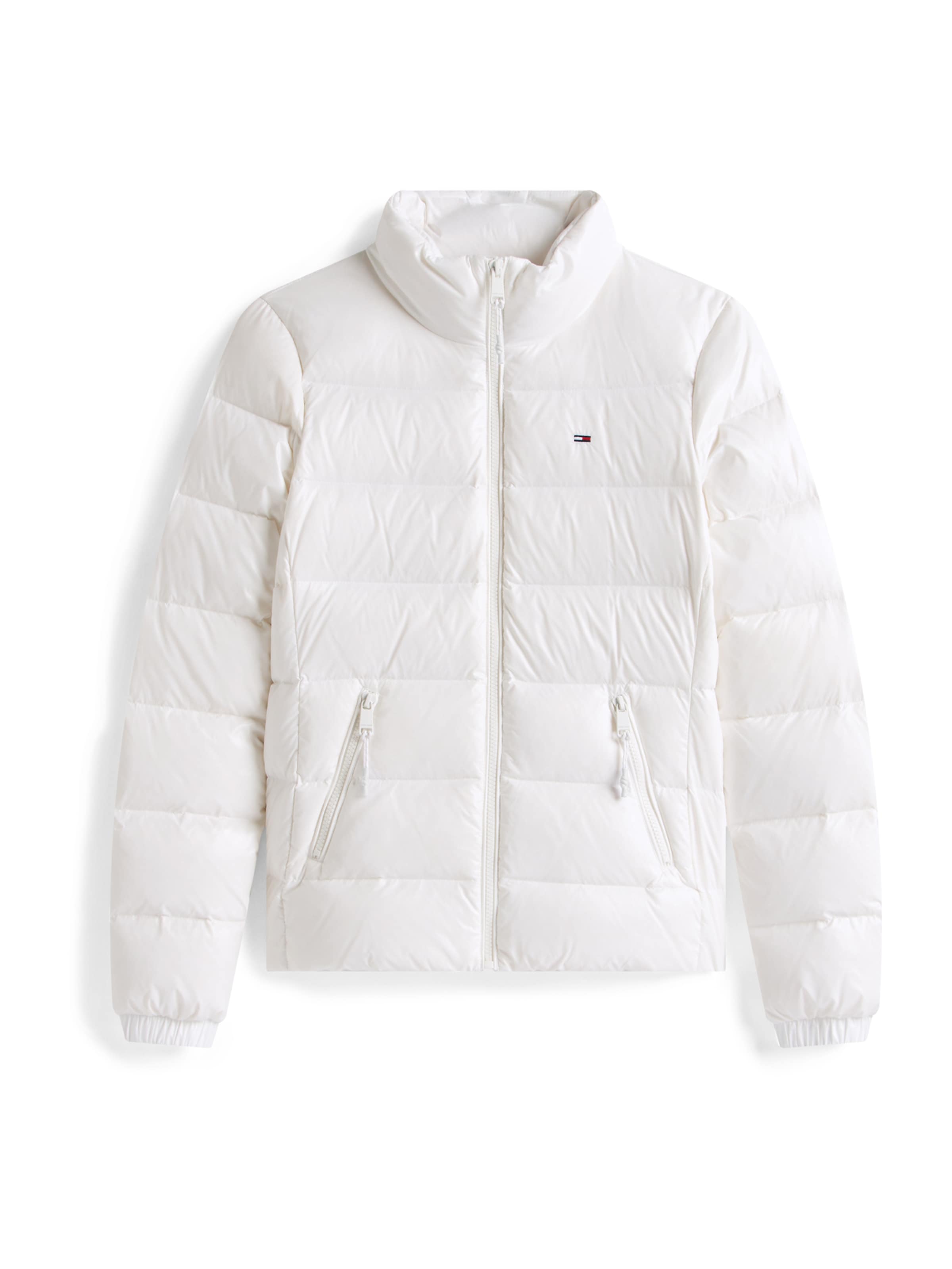 Geacă de primăvară-toamnă de la Tommy Jeans pe alb: față