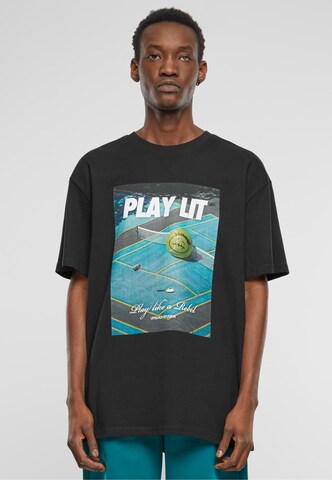 MT Upscale T-Shirt 'PlayLit' in Schwarz: Vorderseite