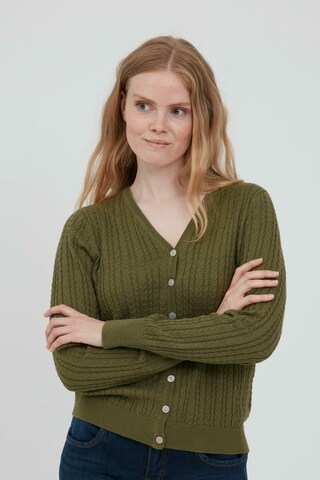 Fransa Knit Cardigan 'FRBELIVE' in Green: front