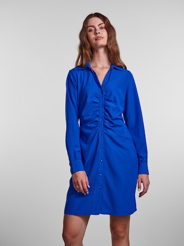 PIECES Dolga srajca 'Anne' | modra barva: sprednja stran