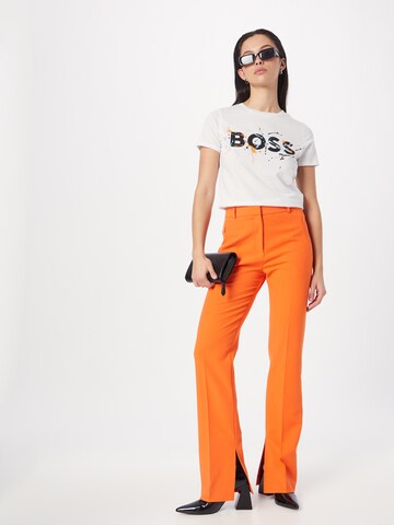 BOSS Orange T-shirt 'Elogo' i beige